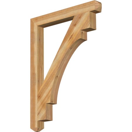 Ekena Millwork Merced Craftsman Rough Sawn Bracket, Western Red Cedar, 4"W x 36"D x 48"H BKT04X36X48MRC04RWR
